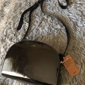 A.P.C. Demi-Lune Bag Patent Leather